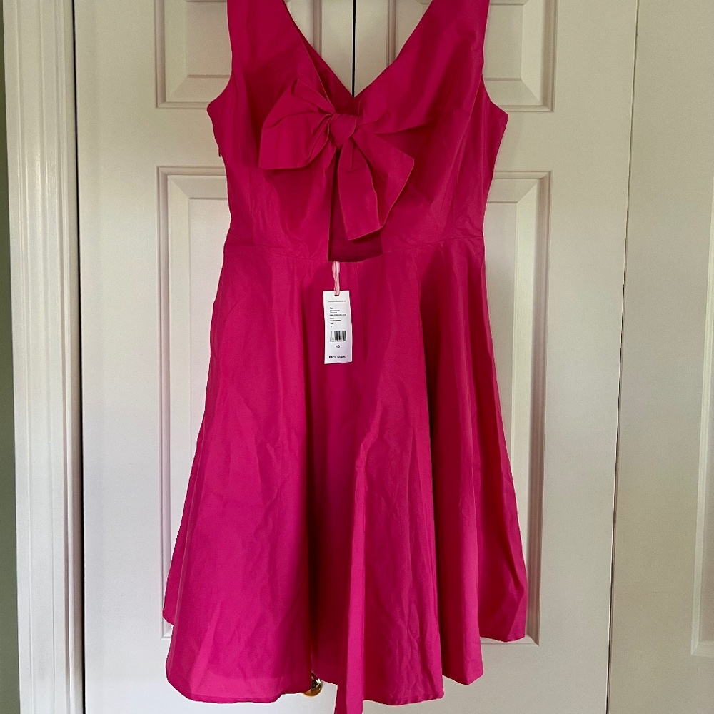 Vineyard Vines Hot Pink Dress with Bow Tie Back